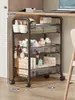 Estantería de almacenamiento para carrito de dormitorio, estantería pequeña debajo del escritorio del dormitorio, móvil con ruedas, armario de almacenamiento multicapa para aperitivos