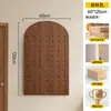Estante de Pared de Tablero Perforado de Madera Maciza para Almacenamiento Pasillo Color Nogal Forma Decoración de Pared Exhibición de Almacenamiento