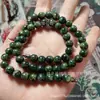 Direto da fábrica natural Xizang Linzhi Xizang colar de jade atacado tesouro magnético forte contas redondas pedra do Rei da Medicina corrente de suéter de meteorito