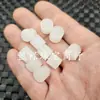 Xinjiang Hotan Jade Branco Seda Dourada Contas de Barril de Jade Contas Soltas de Jade Quartzo Rocha Jade Passe-partout Coluna Reta Contas para Joias