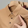 Camisa Polo para Hombre Camiseta de Manga Corta para Verano Estilo Nuevo Color Sólido Cuello Polo Talla Grande Ropa para Hombre Delgada Holgada