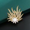Broche Instagram Feminino Tendência Personalizado Grande Corsage Anti-andar Cheongsam High-end Atmosférico Luxo Pino Banhado a Ouro Acessórios de Pino de Gola