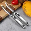 Pelador Casero, Rebanador de Papas, Herramienta de Cocina Multifuncional de Acero Inoxidable para Frutas y Verduras