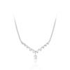 Collar de Circonita Gota de Agua Estilo Similar a Zhao Lusi Temperamento Simple de Alta Gama Diamante Completo Forma de V Diamante de Alto Carbono Nicho Cadena Clavícula