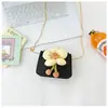 Presilhas de Cabelo Cor de Café para Crianças com Flores Doces de Tecido e Laços Estilo Coreano