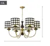 Lustre de madeira maciça 60% novo todo em cobre, estilo meados do século, luz principal redonda retrô francesa e americana, arte em ferro de alta qualidade