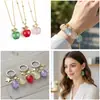 Accesorios de manzana de burbuja coloridos con recubrimiento UV, colgantes de fruta acrílicos, joyería para pulseras y collares DIY al por mayor