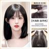 Franja Oito Caracteres Cabelo Real Peruca Topo de Cabelo Feminino Reparação de Cabelo Adição de Volume Fofo Cobertura Topo Cabelo Branco Peruca Natural Leve