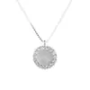 Plata de Ley S925 Ágata Blanca Natural Diamante Redondo Jade Natural Collar Estilo Coreano Lujo Moda Cadena para Clavícula