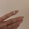 Corea del Sur Nicho Único Anillo Mang Xing Xing He para Mujer Apilable plata Dulce Genial Personalidad Estilo de Moda Accesorios Anillo para Mujer