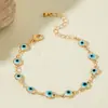 Joias Europeias e Americanas, Pulseira Colorida Retro Ajustável Boêmia Personalizada, Pulseira da Moda Olho de Hórus Atacado