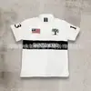 Camisa de Gola Redonda Bordada Lavada Tendência Estilo Japonês Verão 2026 Nova Top Casual Solto Tendência Estilo Americano Japonês