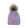Amazon Transfronteiriça Novo Chapéu de Tricô Infantil Bebê Quente Frio Chapéu Menina Cor Sólida Chapéu de Lã Inverno