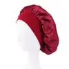 Touca de cetim com impressão de logotipo, faixa de cabelo de aba larga, chapéu redondo, chapéu turbante, chapéu para salão de beleza, chapéu para casa TJM-301