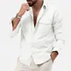 Cárdigan de color liso con múltiples bolsillos para hombre transfronterizo Amazon comercio exterior talla europea primavera y otoño casual manga larga holgado