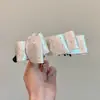 Pinza Banana de Satín con Lunares de Alta Gama Estilo Coreano para Mujer, Pasador para la Parte Trasera de la Cabeza, Accesorio para el Cabello, Pinza para Cola de Caballo, Pinza Vertical, Adorno para el Cabello, Pinza de Garra