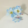 Cabeças de flores de cerejeira artificiais feitas de tecido de seda para decorações de casamento DIY, parede de flores, acessórios de cabelo e materiais de artesanato com flores artificiais