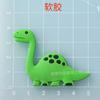 Una variedad de accesorios para pasador de pelo de goma blanda de dinosaurio verde PVC accesorios de joyería con patrón de dinosaurio material para ropa sombrero bolso