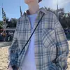 Camisa de cuadros para hombre de manga larga holgada, chaqueta estilo japonés de Hong Kong, modelo nuevo de moda 2026, top de camisa fina de verano