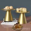 Estilo Nórdico Mesa Dourada para Sobremesas Casamento Estilo Ocidental Enfeites Criativos Loja de Sobremesas Bandeja para Bolos Mesa de Exposição