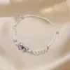 Pulsera tejida de mariposa al por mayor transfronterizo, pulsera de cuentas para parejas y amigos, pulsera de cordón de cera ajustable con mariposa de aleación