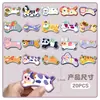 20 Piezas de Imanes de Refrigerador Suaves Magnéticos de Animales de Dibujos Animados, Graffiti Colorido Original, Venta Caliente Transfronteriza, Pegatinas Magnéticas Impermeables Lindas y Creativas