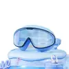 Gafas de Natación Impermeables y Antivaho, Gafas de Natación Profesionales de Alta Definición para Hombres y Mujeres, Gafas de Marco Grande, Set de Gorro de Natación y Gafas de Buceo para Niños, Lentes de Equipo