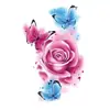 Adesivos de Tatuagem Temporária para Mulheres com Desenhos Florais: Peônia, Rosa, Borboleta, Renda e Padrões Florais em Aquarela para Meio Braço ou Perna