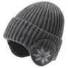 Chapéu de Lã Tricotado Quente de Inverno Masculino, Chapéu de Lã com Forro de Fleece para Proteção Auricular em Ciclismo de Inverno, Cachecol de Pescoço, Chapéu Pulôver Juvenil Masculino