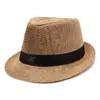 Sombrero de Nuevo Estilo para Hombres, de Mediana Edad y Mayores, Sombrero de Algodón y Lino para Protección Solar al Aire Libre, Sombrero Jazz Transpirable Casual de Pesca para Hombres
