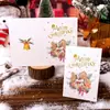Tarjetas de Felicitación Navideñas, Cartulina Navideña Creativa, Tarjetas de Agradecimiento Transfronterizas, Tarjetas de Regalo Escritas a Mano para la Nochebuena, Sensación de Alta Gama