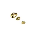Botones Metálicos de Alto Gama Exquisitos para Abrigos, Estilo Europeo y Americano, Círculo Minimalista de Metal con Textura Cóncava y Convexa, Hueco Irregular Ovalado, Nicho
