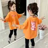 Camiseta de manga larga para niña, camiseta básica para niños, top de algodón puro con cuello redondo para bebé de otoño, ropa nueva de otoño para niñas pequeñas, ropa para niños