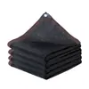 Rede de sombreamento preta, reforçada e espessa, para sombreamento de pátio e varanda, com bordas perfuradas, isolante térmico, para uso em piscina externa