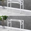 Estante para Mesa Plegable Mesa Larga Estante para Mesa de Doble Capa Estante de Hierro Patas de Mesa Patas de Mesa de una Sola Capa Mesa de Comedor Sencilla Soporte Blanco Cómo Vela Tú