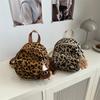 Mochila de Moda Coreana de Pana con Estampado de Leopardo Tendencia Estilo Universitario Casual Moda Artística Estilo Occidental 2025