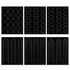 Adesivos Vazados para Nail Art Reutilizáveis com Adesivo, Estrela, Corações Cromados, Adesivos Auxiliares Estilo Francês, Borboleta, Pintura em Spray Dupla Utilização, Coração