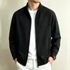 Sudadera de mezcla de lana y seda de morera para hombre, nueva colección otoño/invierno 2026, engrosada, cuello alto, con cremallera, chaqueta cómoda
