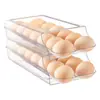 Caja de Almacenamiento de Huevos Más Vendida Transfronteriza, Cajón Estilo Refrigerador para Mascotas y Hogar, Organizador de Cocina de Grado Alimenticio, Caja de Conservación de Plástico