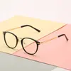 Nuevas Gafas de Metal Redondas de Moda Artísticas Retro para Temperamento Miopía Montura Completa Estudiante Lentes Planos