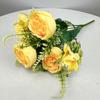 Ramo de peonías de simulación, adornos de escritorio, decoraciones de mesa, flores de seda para bodas, flores falsas al por mayor