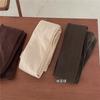 IOULOR Corea del Sur Popular en Internet Medias Planas Color Sólido Carmesí Profundo Life Plus Leggings de Entrepierna Pantalones Combinables para Otoño/Invierno