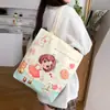 Bolsa de Lona para Mulheres 2024 Nova Bolsa de Ombro para Estudantes Bolsa Tutorial Bolsa de Mão Bolsa de Mão de Grande Capacidade Entrega de Peça Única