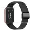 Para Samsung Galaxy Fit3 Correa de Reloj Inteligente SM-R390 Cierre Correa de Malla Milanesa de Acero Inoxidable