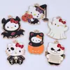 Serie de Halloween Transfronteriza Colgante Gato Kt Materiales para Accesorios DIY Aleación de Esmalte Colgante Individual Pulsera Collar Pendientes