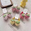 Laço de Cabelo Fresco de Tecido de Verão para Crianças com Morango 3D, Suave com o Cabelo, Doce Faixa de Cabelo para Meninas