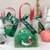 Caixa de Embalagem para Lanches de Natal Decoração Criativa Véspera de Natal Saco de Presente de Maçã Bolsa Transparente de Presente Sacola de Presente Simples
