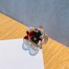 Clip de Pinza Pequeño de Flor de Temperamento Coreano Textura Floral Cuadros Blanco y Negro Textura de Clip Retro Clip de Tiburón Clip para Flequillo Femenino