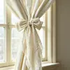Cortina de gasa con lunares y lazo grande, cinta para atar cortinas, clip para cortinas con lazo, encaje de hadas, suave, decoración del hogar
