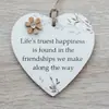 Nuevo Corazón de Madera de Amistad Transfronteriza Colgante Acrílico de Regalo